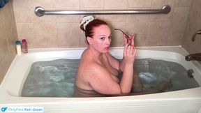 Redhead Rapunzel Washes Her Long Red Hair in the Bath - Hair Fetish