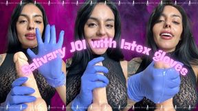 Salivary JOI with latex gloves