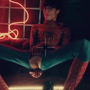 Spider Man Costume. Bottom Boy a Pose. Ass Hole