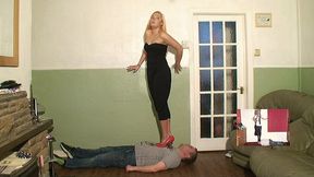 Sophie Stepping On Him In Red High Heels