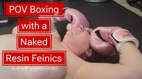 Naked & Writhing POV Boxing with a Busty Risen Feinics