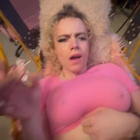 Kalitgirl Used by BBC on a Sex Swing Cumshot Facial