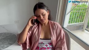 I Asked My Neighbor to Wait and He Ended up Fucking Me Hard Until He Filled My Tits with Milk