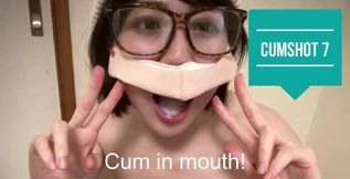 Cum in mouth 12 shots in a row! Compilation