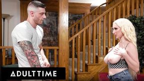 ADULT TIME - Naturally Stacked Blonde Babe Skylar Vox Touches Herself To Tease Horny boyfriend