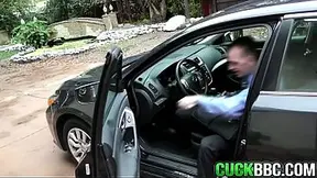Hot cougar gets DP'd by black bulls while hubby watches