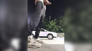 Homemade video of Sega E Sborrata giving a hot handjob to Al Parcheggio