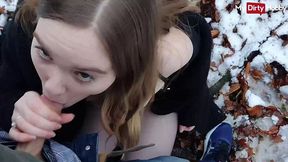 Fiery squeeze at outside public sex scene