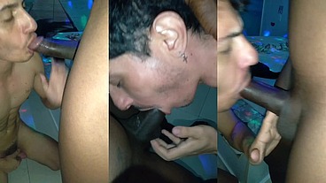 Levei o cafuçu dotado pro motel depois do baile, fudemos na rua depois que saímos