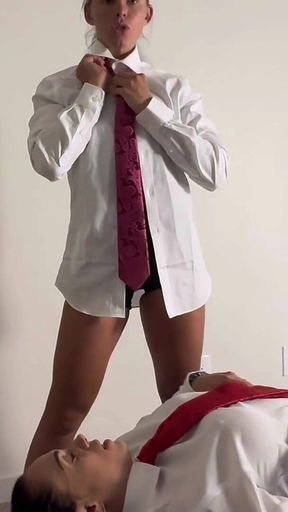 The Tie-d up Capper Lexa Stahls Cuffs and Fucks Dressed up Vanessa Arizona