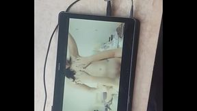Watching a shemale with a woman getting it on
