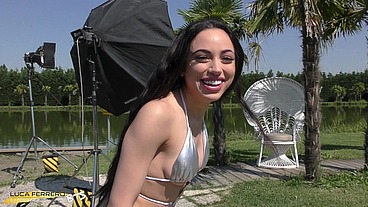 Amazing BTS. (WET) Ferrero Elite, New Top Class Skinny Isabella Angelina get her first Anal and Pee scene from a Monster Cock, 0%Pussy, 100% Hard.