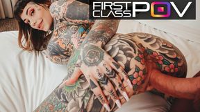 Dirty Tattoos & Sassy Sass Meet Pierced Tits for Face-Eating Frenzy