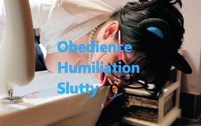 Slave slut toilet licking, humiliation