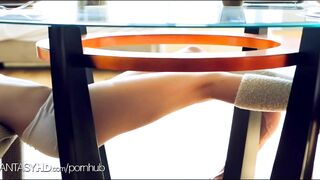 FantasyHD Blonde teen sucks and fucks for breakfast