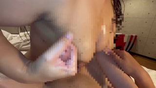 【個人撮影】手コキ乳首ズリフェラパイズリで不倫チ○ポに愛情たっぷりご奉仕する不倫妻