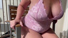 getting busy on the balcony