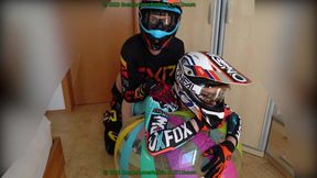 banging my boyfriend on a ball, pecker the syringe