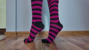 Ruslana In White Bra Sits On A Swing And Massages Penis Of Spiderman - Socks