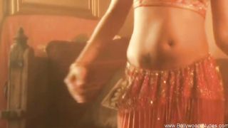 Beauty Dark Haired tries her Hand at Belly Dancing Gently