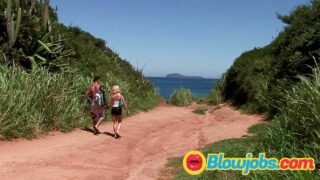 Hot threesome with Chloe Delaure getting assfucked and sucking cock