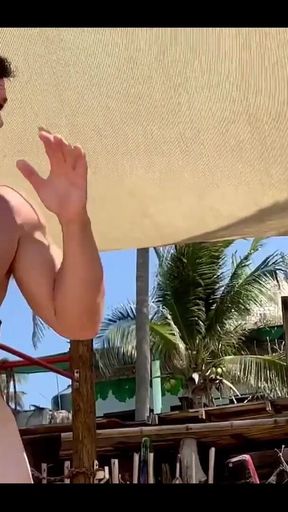 Kicking at Neurogym Zipolite Nude Beach.