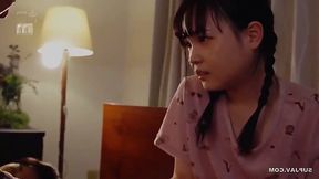 Small tits Japanese girl gets her shaved pussy pounded