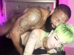 Blowjob blonde sucks big cock