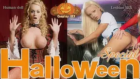 Halloween Special Cosplay Sexy Lesbian And Human Doll Double Movie - Beautifuls - Kin8tengoku