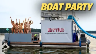 Amateur German lesbians heat up a boat party with strapons and dildos