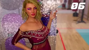 Busty Blonde Guide Tempts Adventurers with Lush Curves in Animated Quest