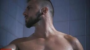 sleazy Aiden and Dominic fuck in the showers