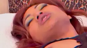 Slutty asian gets her holes dildoed and fucked deeply