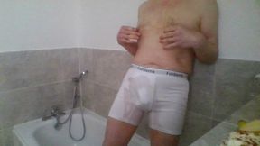 Messy piss and food wank