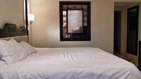 sissy slut get dressing in nylon lingerie to start relaxation during business trip in a five star hotel - full version with simon latexa