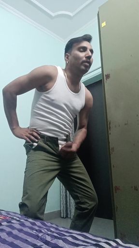 Indian Desi Man show masterbating and sucking with neighbour