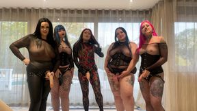 Goth Dommes Make You Worship Their Cocks