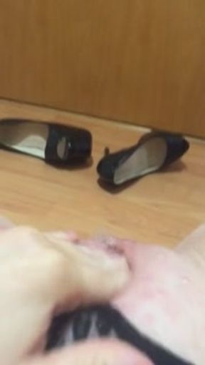 Caught stepsister fucking so I put on her panties and squirted on them while Iistening