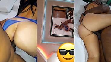 Namorando e fudendo uma hotwife, marido assistindo e batendo punheta