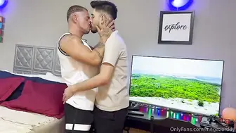 Muscular Brazilian hunks meet for a hardcore anal hookup