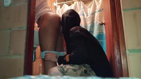 My Stepbrother Spies On Me In They Bathroom, He Sucks My Ass And Fuck My Ass, Good Anal