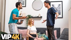 Sophia Veller and Mumba's naughty roleplay as they inspect their pregnant wives' tits and tight pussies