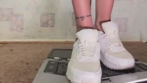 Nastya HARD CRUSH laptop + spiting + sneakers and high heels
