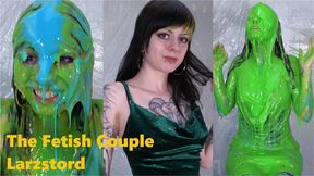 Larzstord Is Totally Slimed and Pied by The Fetish Couple