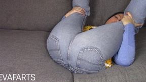 Girl Farting Vintage Jeans
