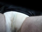 Wetting thick diaper while driving