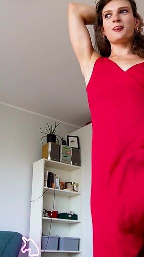 Very Sexy Tranny Dance in Red Dress