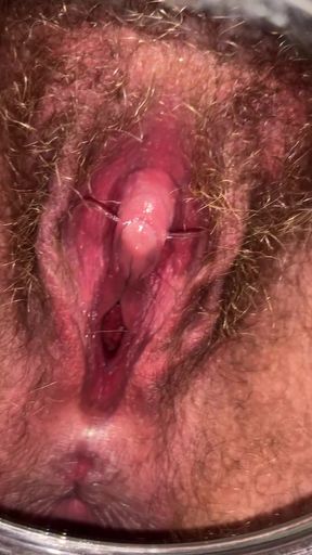Shy trans guy shows off hairy pussy