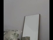 Quick cumshot with moaning in portrait