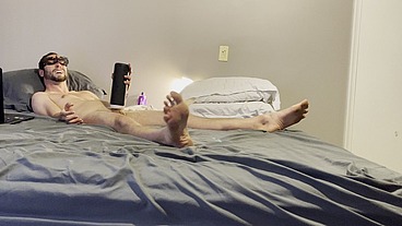 Stamina training with stroking, vibrating, sucking toy to cumshot